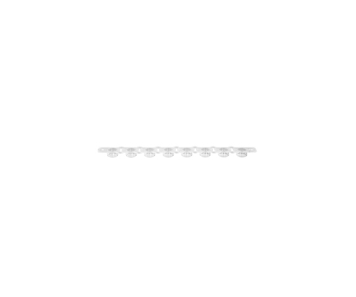 PCR8連チューブ 0.2mL qPCR用フラットキャップ 透明 1ケース（125個×10パック入）画像