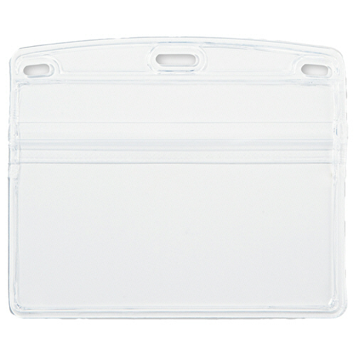 名札用ｹｰｽ ｿﾌﾄ ﾖｺ 特大ｻｲｽﾞ ﾁｬｯｸ付 1ﾊﾟｯｸ(10枚)画像