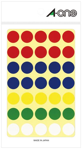 カラーラベル　丸型　１５ｍｍ径　アソートタイプ画像