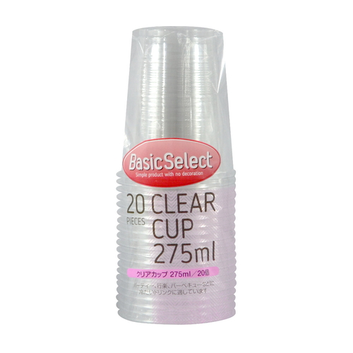 クリアカップ　ベーシックセレクト　クリアカップ275ml　20個入画像