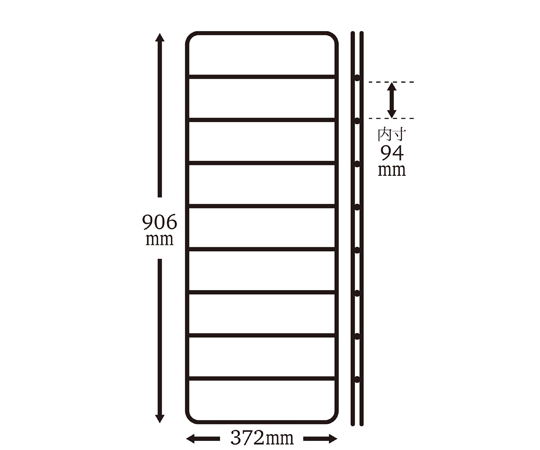 壁面収納　Dulike　デュライク　1×4材4枚用　棚パネル　白　906×372mm 白い棚パネルがプレーンな背景に立てかけられ、表面は滑らかで清潔感のある仕上げが施されている。