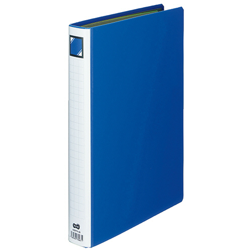 片開きﾊﾟｲﾌﾟ式ﾌｧｲﾙ(ｲﾝﾃﾞｯｸｽ付)A4 300枚収容 背幅46mm 青 1冊