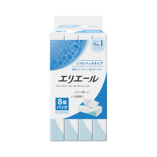 エリエールティシューソフトパック１６０Ｗ８Ｐ×１０
