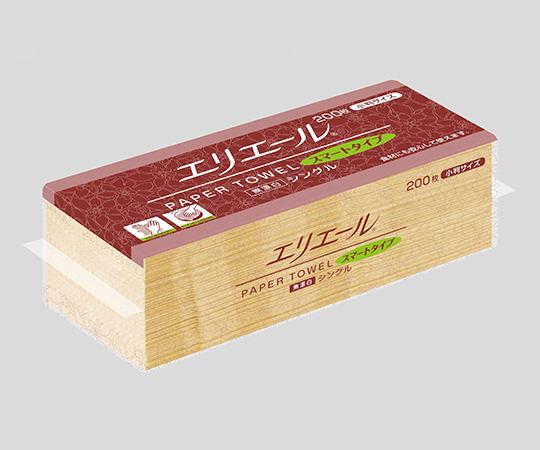 エリエール ペーパータオルスマートタイプ 無漂白シングル 200枚(小判)×42パック画像