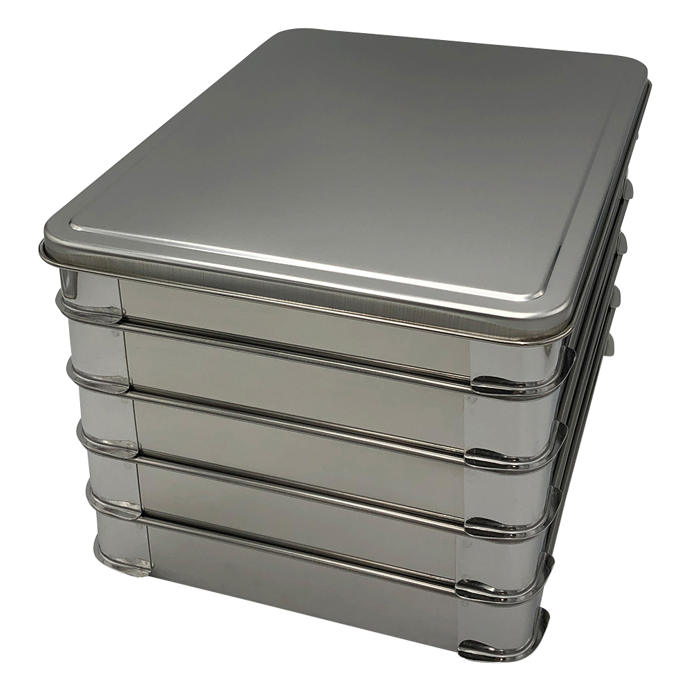 積重ね式ステンバット　3.5L　（5段フタ付）　小　345×265×224mm画像