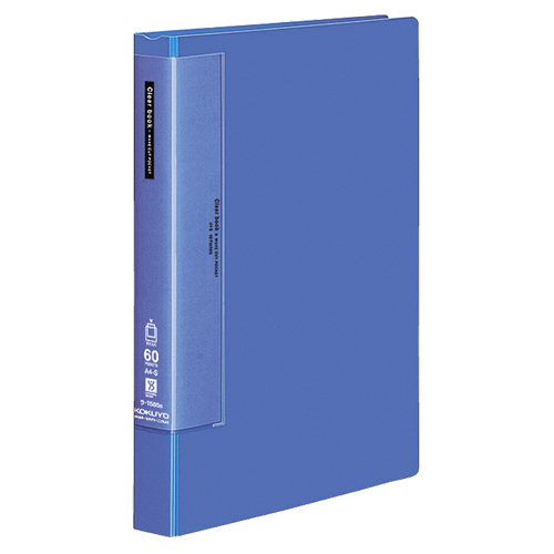 ｸﾘﾔｰﾌﾞｯｸ(ｳｪｰﾌﾞｶｯﾄﾎﾟｹｯﾄ･固定式) A4ﾀﾃ 60ﾎﾟｹｯﾄ 背幅38mm 青 1冊画像