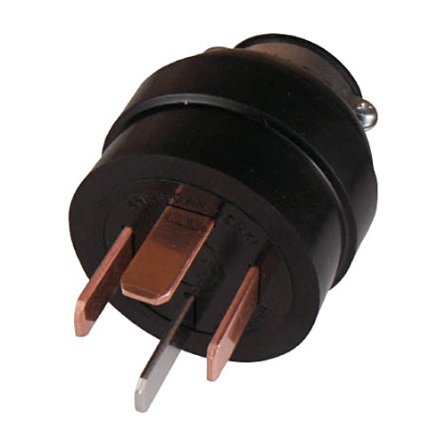 平刃形 ｺﾞﾑﾌﾟﾗｸﾞ 接地3P60A250V 1個画像