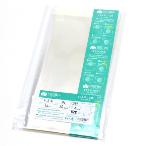 テープ有 OPP袋 32-7339 マルチフクロ T-15-30 100枚入 ササガワ画像