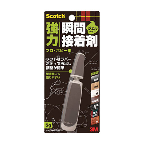 ｽｺｯﾁ 強力瞬間接着剤 ｼﾞｪﾙ多用途 ﾌﾟﾛ･ﾎﾋﾞｰ用 5g 1個画像