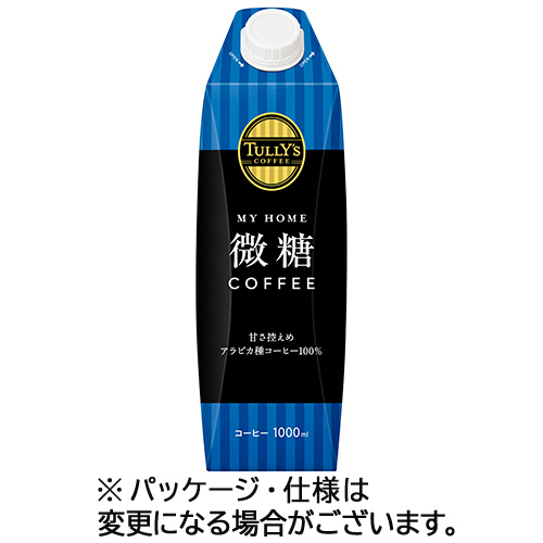 ﾀﾘｰｽﾞｺｰﾋｰ ﾏｲﾎｰﾑ 微糖 1000ml 紙ﾊﾟｯｸ(口栓付) 1ｾｯﾄ(12本:6本×2ｹｰｽ)画像