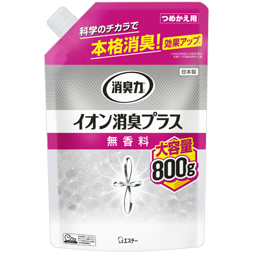 消臭力 ｸﾘｱﾋﾞｰｽﾞ ｲｵﾝ消臭ﾌﾟﾗｽ 無香料 大容量つめかえ 800g 1個画像