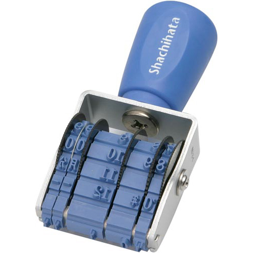 エルゴグリップ回転ゴム印　欧文トビ日付４号　明朝体画像