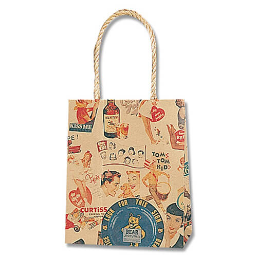 手提げ紙袋（キスミー・口折丸紐・幅160×マチ90×高さ195mm）画像