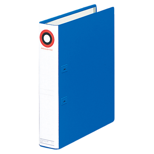 ﾌﾟﾚｽﾛｯｸﾌｧｲﾙ A4ﾀﾃ 2穴 ｵﾚﾌｨﾝ貼表紙 400枚収容 背幅60mm 青 1ｾｯﾄ(10冊)