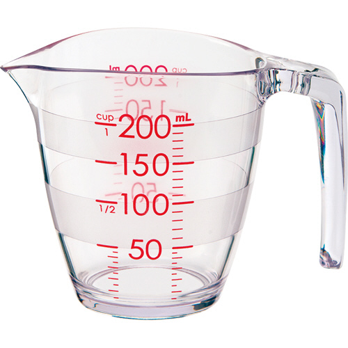 目盛りが見やすい計量カップ　200ml　クリア　1個