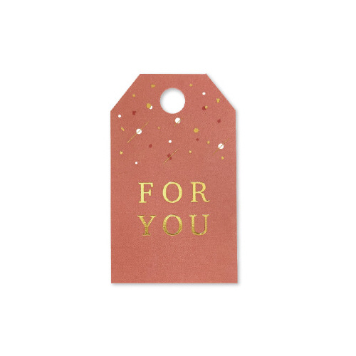 箔押しペーパータグ　タグ型　　ピンク画像