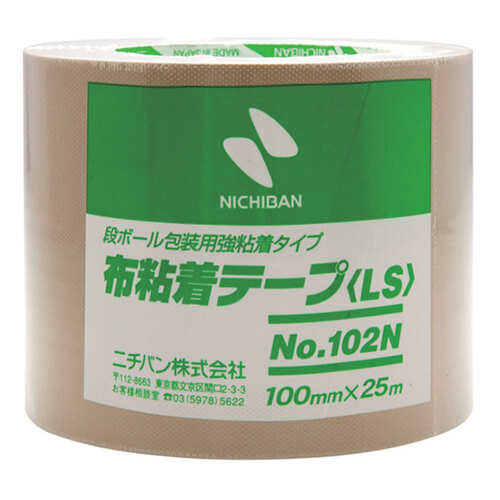 ニチバン 布粘着テープ102N黄土 100mm×25m 102N7100画像