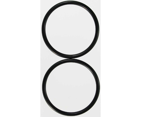 Oリング　太さ3.5mm×内径45.7mm　2個入 透明なOリングが2個、横に並んでいる様子