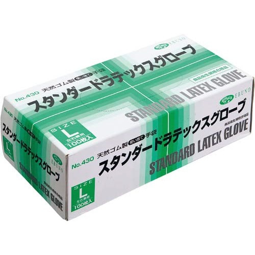 ラテックス手袋　Ｎｏ．４３０　粉付　Ｌ　２０箱画像