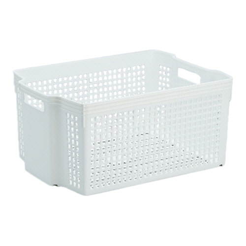 ｽﾀｯｷﾝｸﾞﾊﾞｽｹｯﾄ A4ｻｲｽﾞ対応 大 ﾎﾜｲﾄ 1個画像