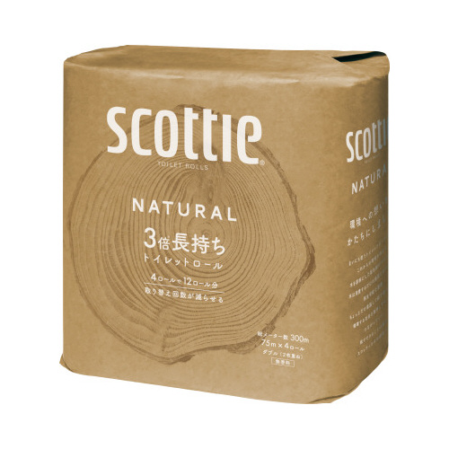 スコッティ　ナチュラル　３倍長持ち４ロール×１２画像