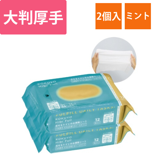 流せるトイレのお掃除シート大判厚手ミント2個入り画像
