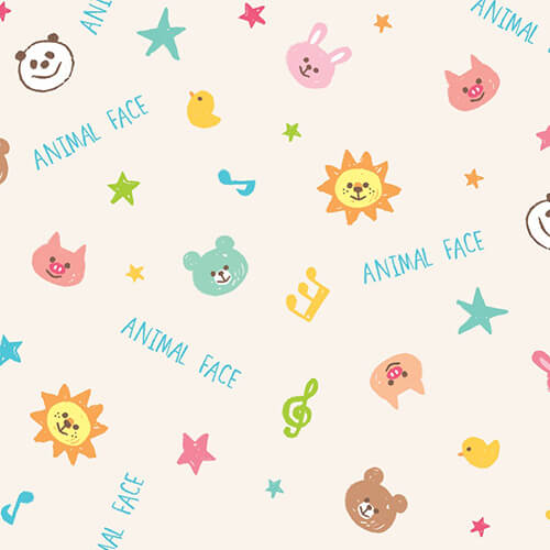 包装紙 半才 アニマルフェイス画像