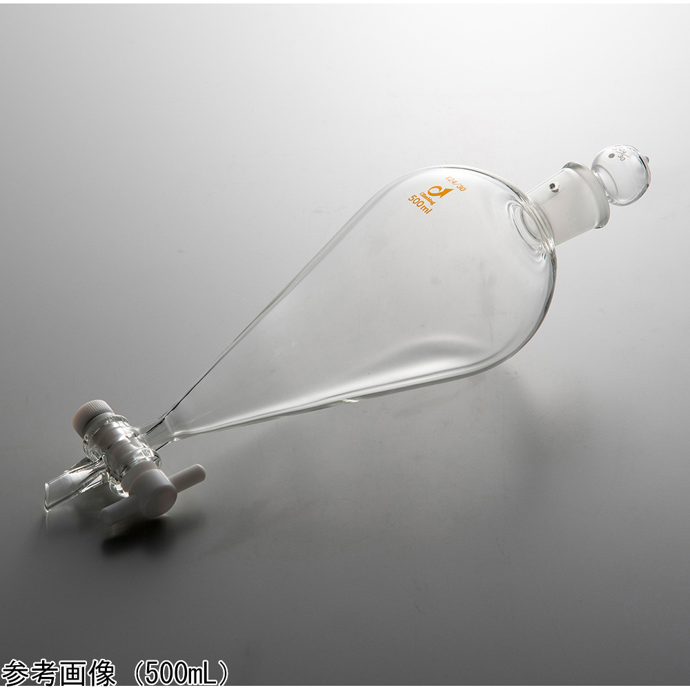 スキーブ形分液ロート（短足タイプ）テフロンコック 200mL画像