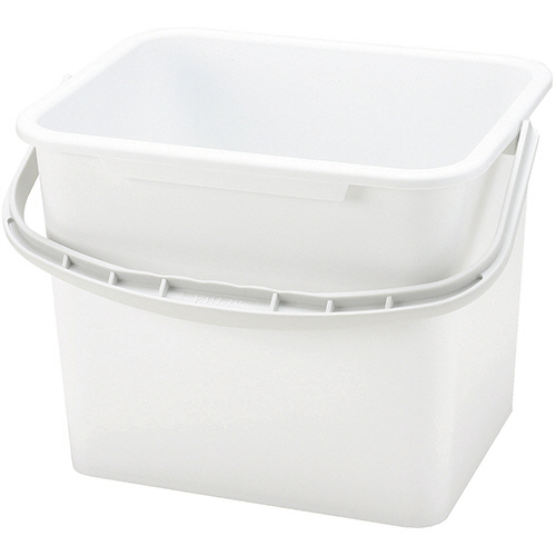 8Lﾊﾞｹﾂ PP 角型 白 1個