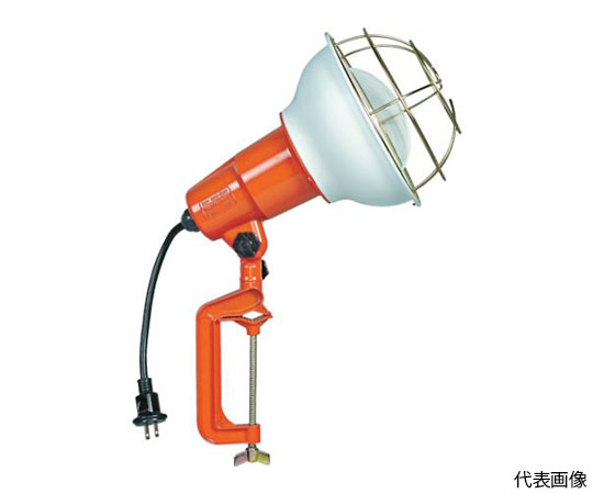 防雨型作業灯　リフレクターランプ500W　100V接地付10m　バイス付画像