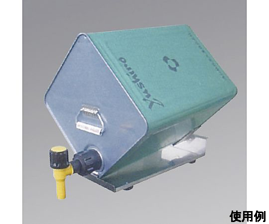 φ50mm ペール缶・一斗缶用コック(樹脂製/赤) 赤い樹脂製コックの正面が見える状態、底部にスレや傷がない。