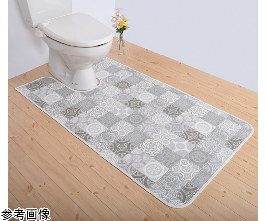 拭けるマットシリーズ　アンティグロ　トイレマット　グレー　600×1000mm画像