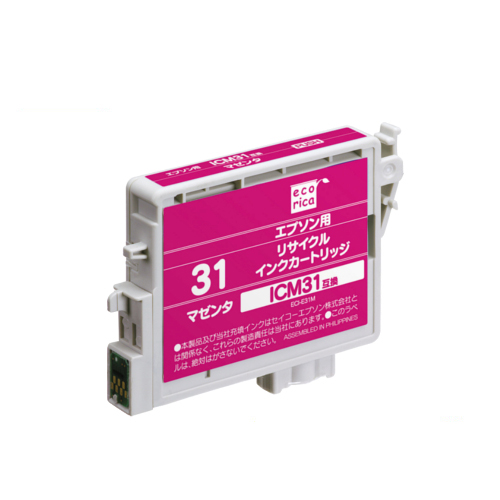 ﾘｻｲｸﾙｲﾝｸｶｰﾄﾘｯｼﾞ ﾏｾﾞﾝﾀ(顔料) [ｴﾌﾟｿﾝ:ICM31互換] ECI-E31M 1個画像