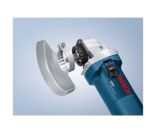 125mm/ 750W ディスクグラインダーセット(X-LOCK用) 取っ手付きのケースに収められた工具一式が整然と並ぶ様子