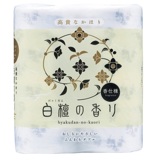 ﾄｲﾚｯﾄﾍﾟｰﾊﾟｰ 白檀の香り ﾀﾞﾌﾞﾙ 芯あり 30m 1ｾｯﾄ(48ﾛｰﾙ:4ﾛｰﾙ×12ﾊﾟｯｸ)画像