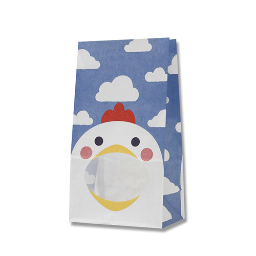 紙袋 窓付袋(内側ﾗﾐﾈｰﾄ)ﾊﾟｯｸﾝﾊﾞｯｸﾞNo.4 ﾆﾜﾄﾘ 1ｾｯﾄ(2000枚:50枚×40ﾊﾟｯｸ)画像