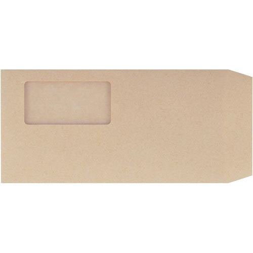 グラファン窓付封筒　長３　クラフト　１００枚入画像