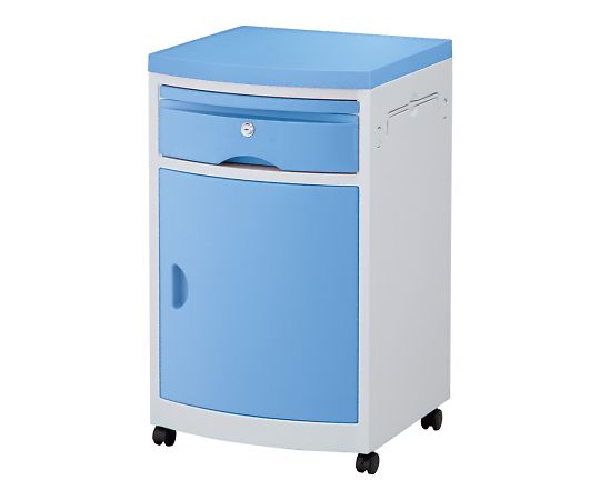 床頭台（鍵付き）　青画像