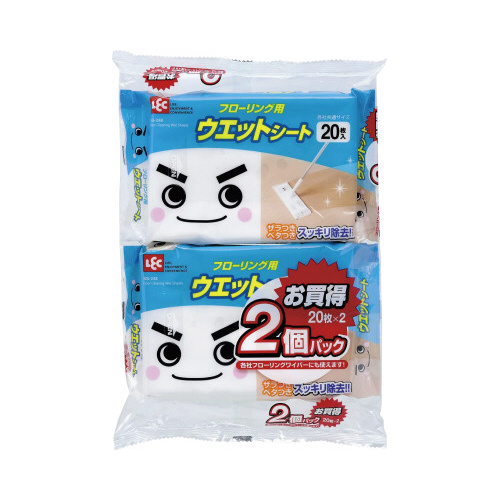 ウエットシートフローリング用　２０枚　２Ｐ×３