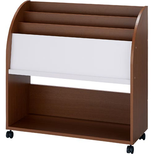 ＰＬマガジンラック　キャスター付　Ｗ８５０　ＤＢ画像