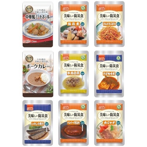 UAA食品 美味しい防災食 お惣菜アソートセット(1人×3日分) 1セット画像