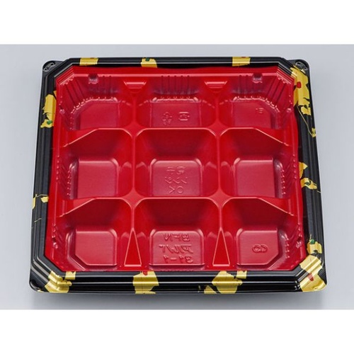 シーピー化成 弁当容器 BFNアルバ31-1 輪島内赤 本体 発泡画像