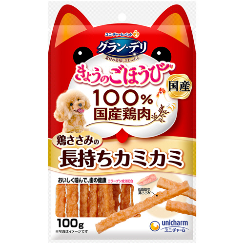 ｸﾞﾗﾝ･ﾃﾞﾘ きょうのごほうび 鶏ささみの長もちｶﾐｶﾐ 100g 1ﾊﾟｯｸ画像