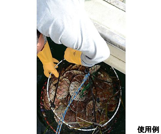 [L] 手袋・耐油(ニトリルゴム) 手のひら部分に細かなテクスチャが施されたグローブが1つ見える状態