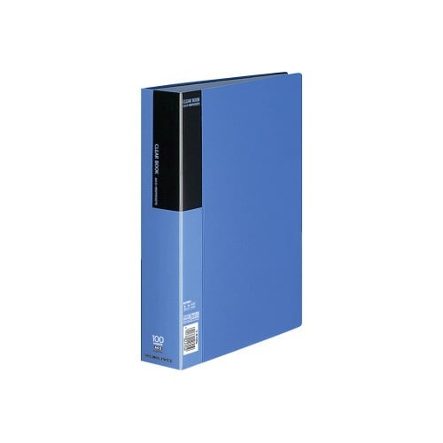 クリヤーブックベーシックＡ４縦１００ポケット青画像