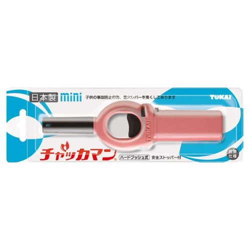 調理器具 CR チャッカマン ミニ 東海 火口部が鮮やかな色で目を引く小型の調理器具の側面