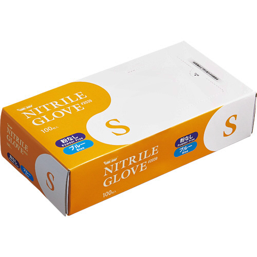 ﾆﾄﾘﾙ 使いきり極薄手袋 粉なし ﾌﾞﾙｰ S 1箱(100枚)画像