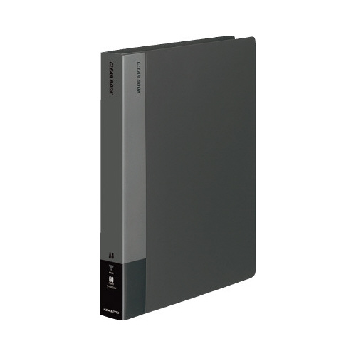 クリヤブック固定式Ａ４縦６０Ｐ濃灰Ｘ３画像