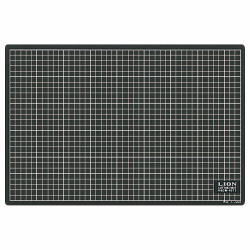 ｶｯﾃｨﾝｸﾞﾏｯﾄ 再生PVC製 両面使用 450×300×3mm 黒/黒 1枚画像