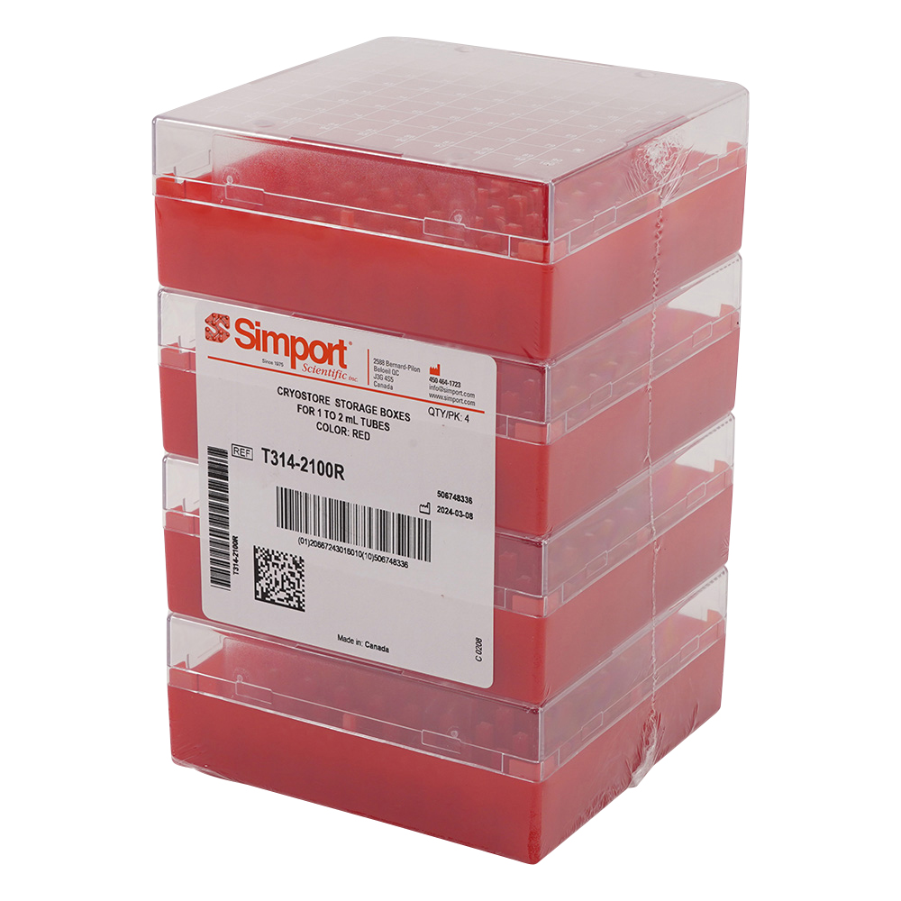 クライオストレージボックス　Cryostore（TM）　赤　4個入画像